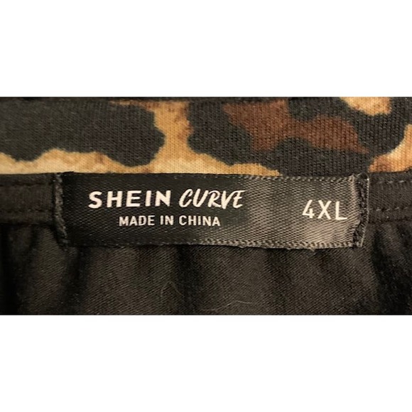 "Shein Curve" Women's Black/Leopard Dress  -  Size 4XL - Picture 4 of 5
